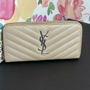 💯Authentic YSL Full Zipped Long Wallet🍀